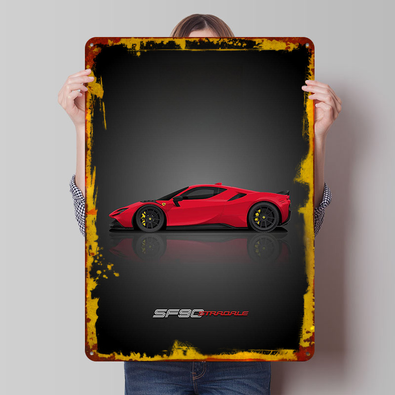 Retro Gaming Uk - White Supercar UK Carmalist Printed Poster