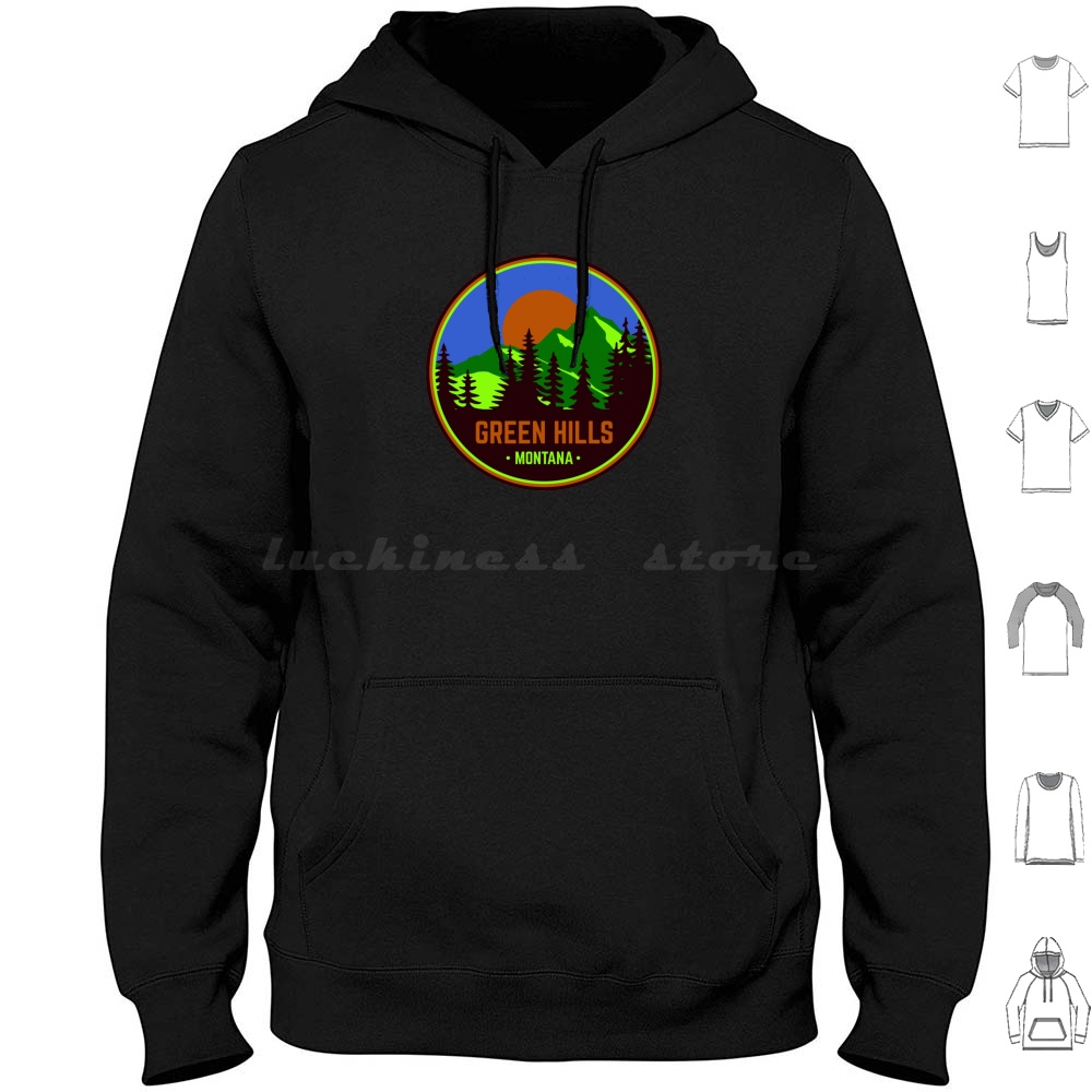 Retro Gaming Zone - Green Hills Montana Hoodies Long Sleeve