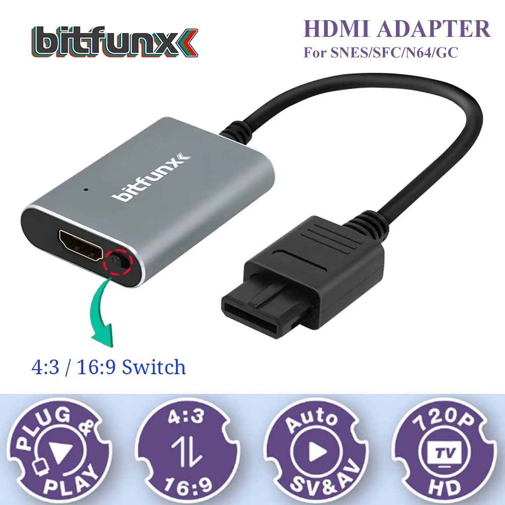 Retro Gaming Handhelds - Bitfunx 720P Svideo / AV To