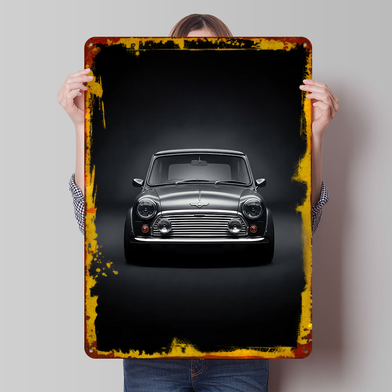 Retro Gaming Uk - Austin UK Car Front Metal Poster