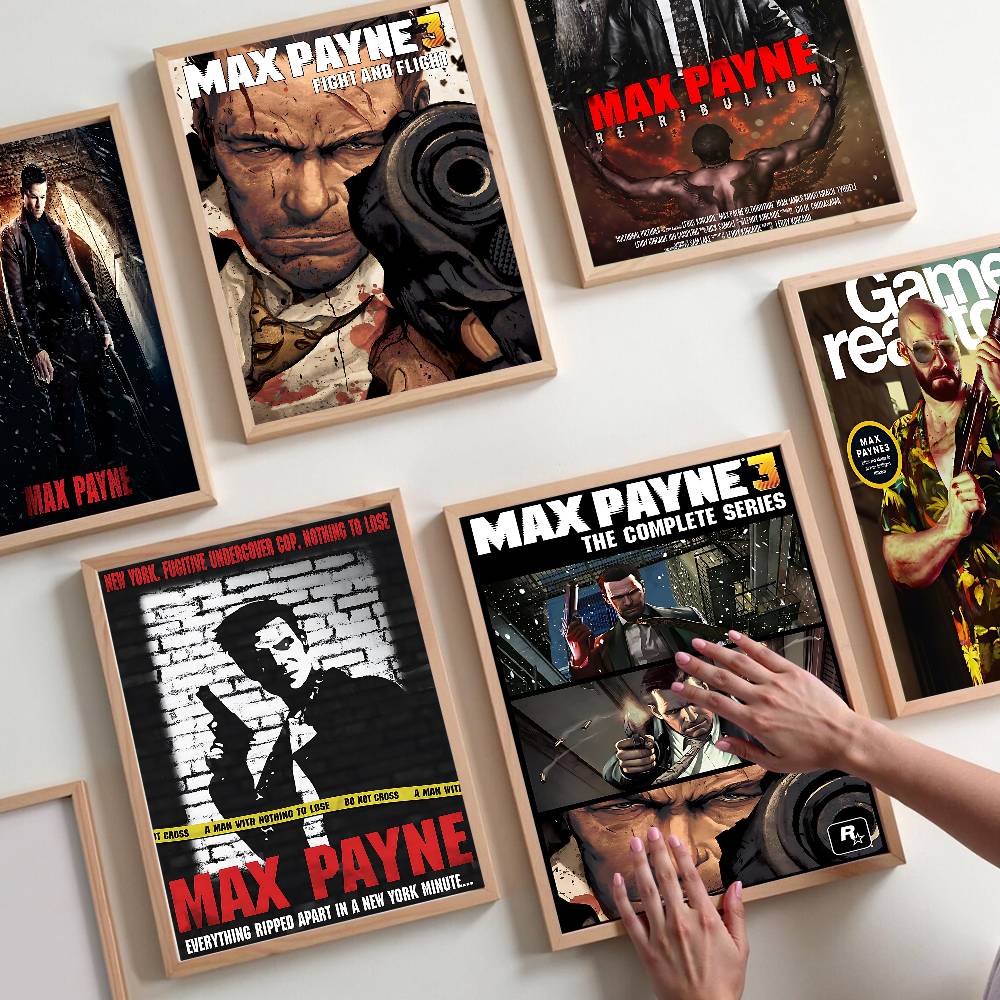 Retro Poster Gaming - Max Payne Game Vintage Posters Sticky