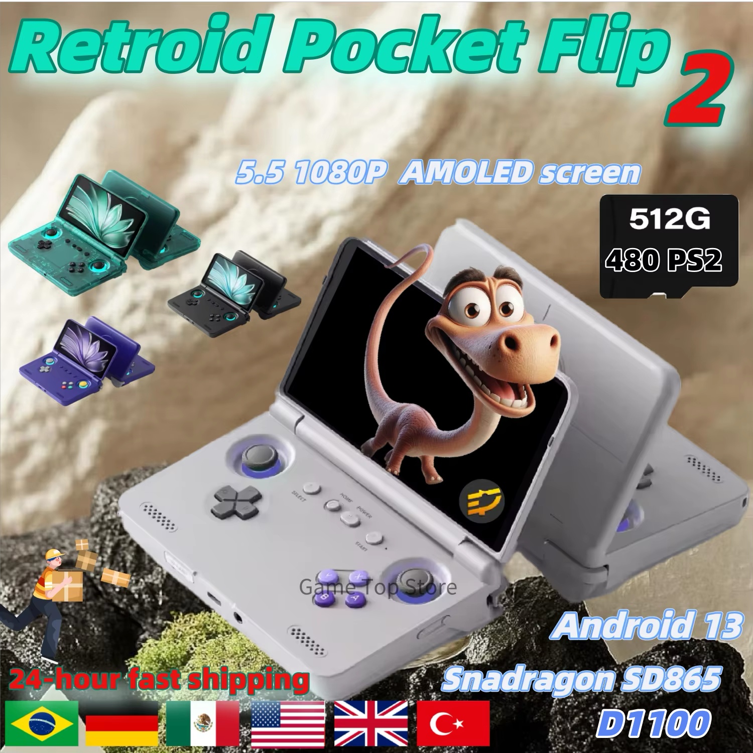 Retroid Pocket Flip 2 Handheld - Retro Gaming Gadgets review and price