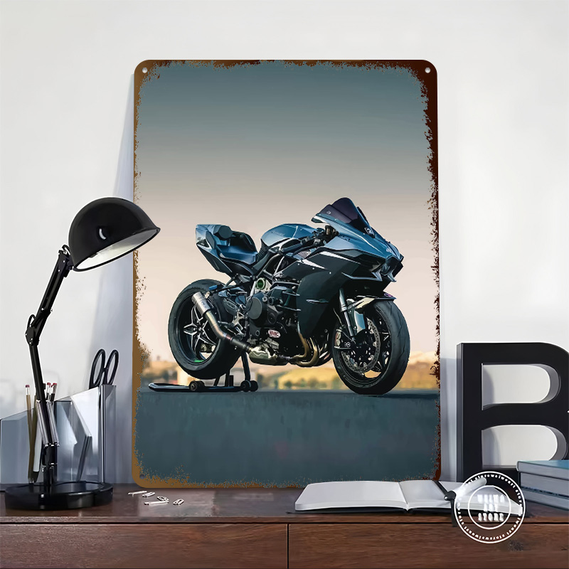 Motorcycle H2R Printed Poster  - Retro Poster Gaming review and price