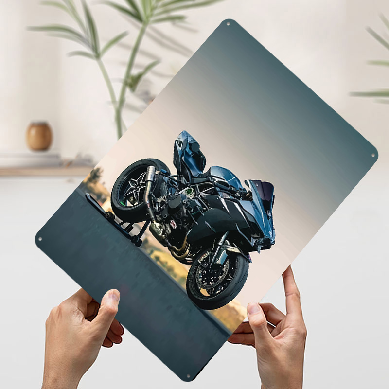 Motorcycle H2R Printed Poster  - Retro Poster Gaming review and price
