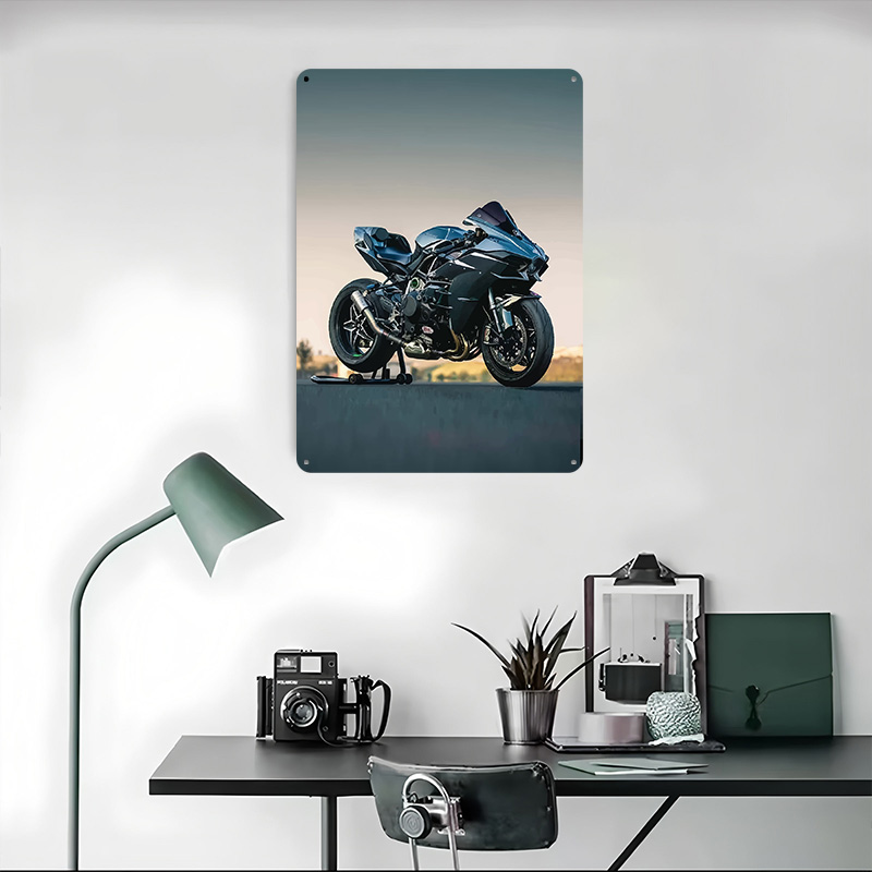 Motorcycle H2R Printed Poster  - Retro Poster Gaming review and price