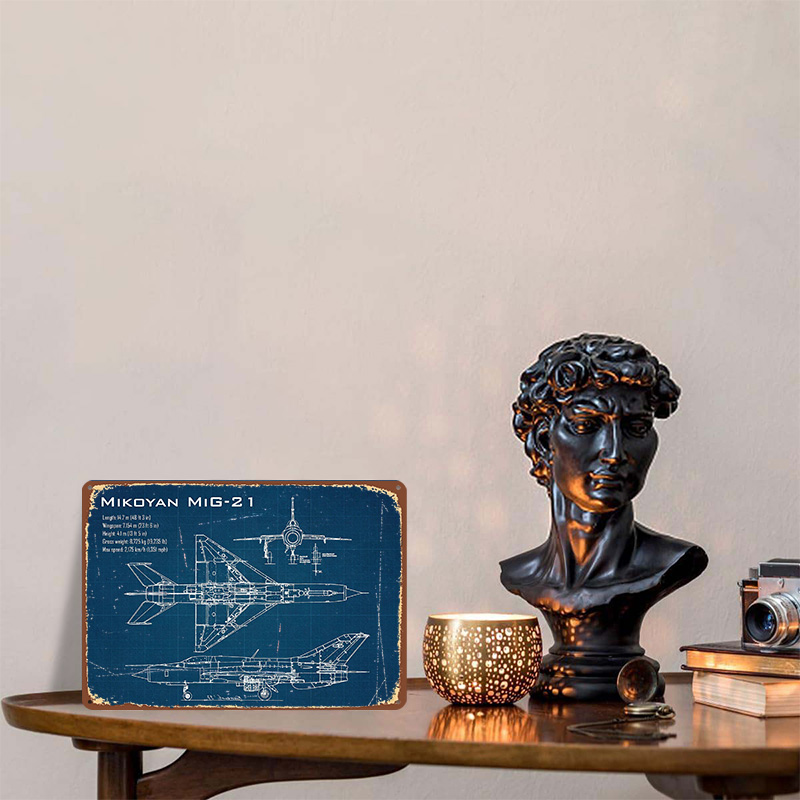 Mig 21 Aircraft Printed Poster - Retro Poster Gaming review and price