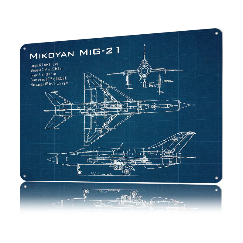 Mig 21 Aircraft Printed Poster - Retro Poster Gaming review and price