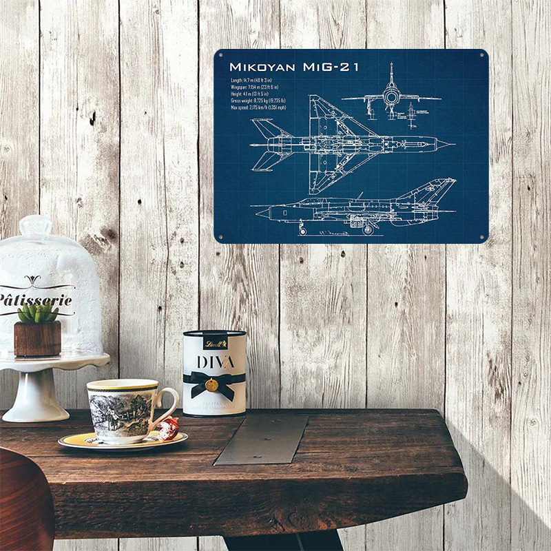 Mig 21 Aircraft Printed Poster - Retro Poster Gaming review and price
