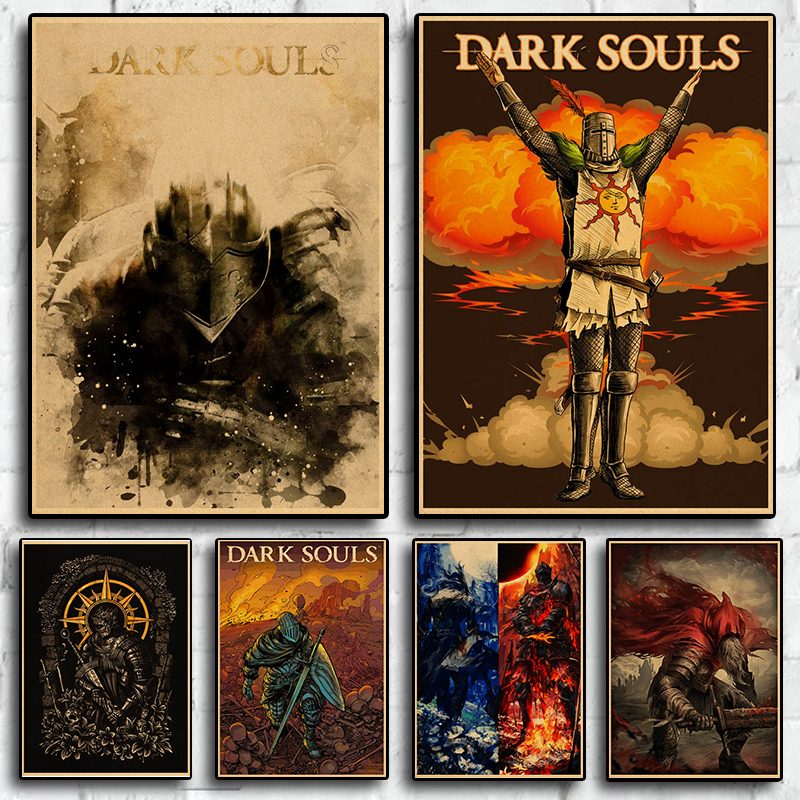 Classic Game Poster Dark Souls - Retro Poster Gaming review and price