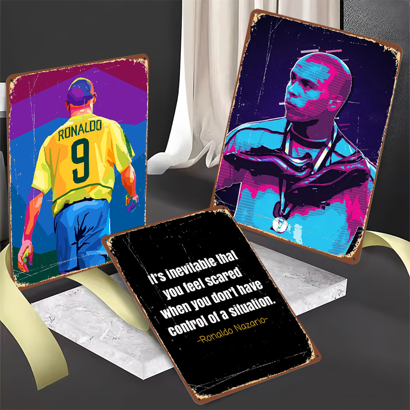 Ronaldo Nazario Football Metal - Retro Poster Gaming review and price