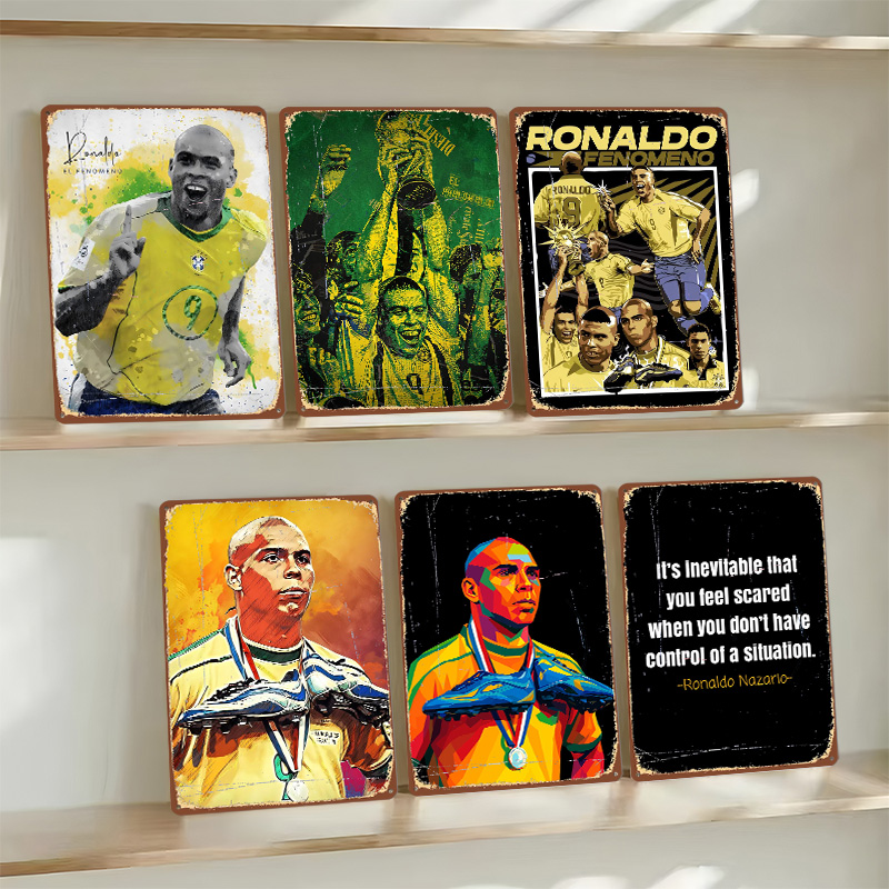 Ronaldo Nazario Football Metal - Retro Poster Gaming review and price