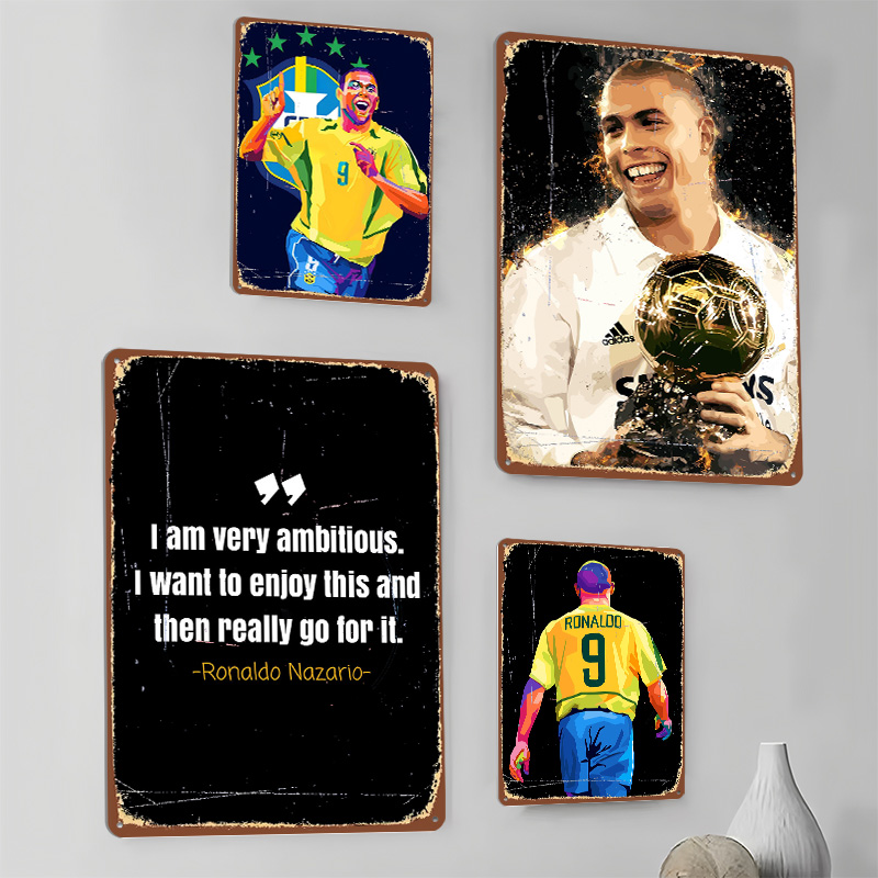 Ronaldo Nazario Football Metal - Retro Poster Gaming review and price