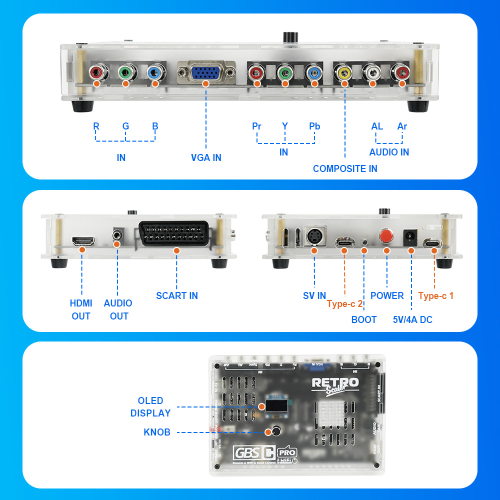 NEW Retro game GBSC Pro GBS Co - Scart To Hdmi review and price