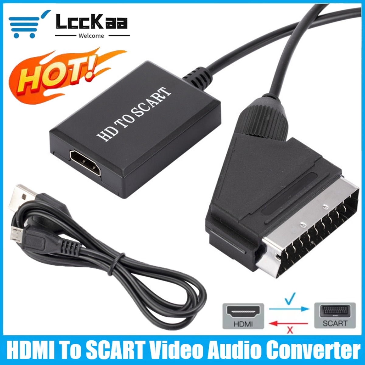 LccKaa 1080P HDMI To SCART Ada - Scart To Hdmi review and price