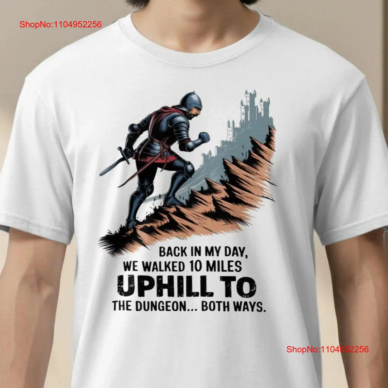 Funny Knight T Shirt Uphill Du - Retro Knight Gaming review and price