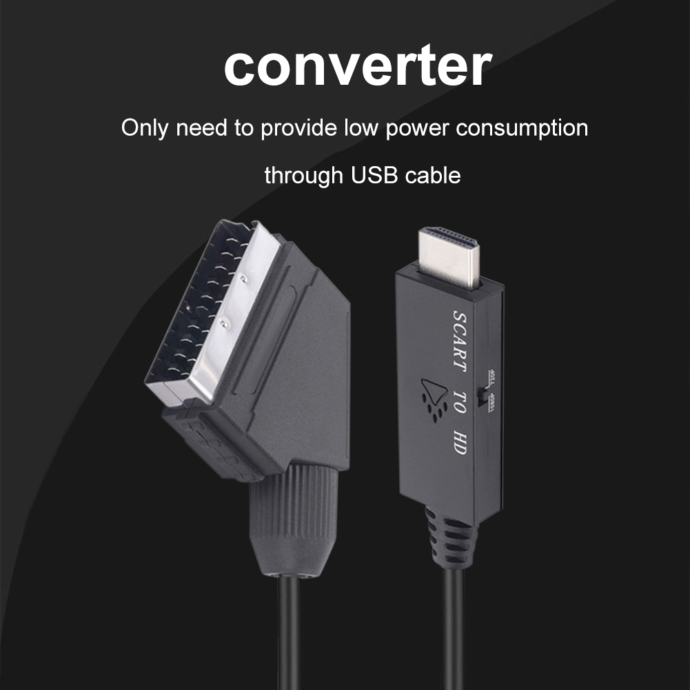 1m Video Converter Adapter Sca - Scart To Hdmi review and price