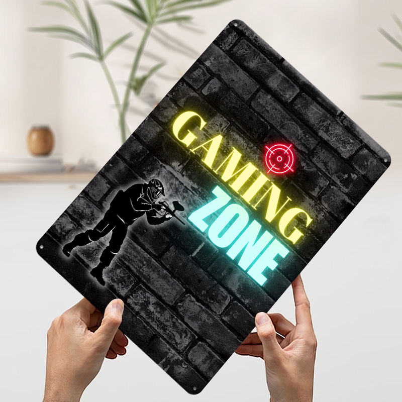 Gaming Zone Neon Metal Poster  - Retro Gaming Zone review and price