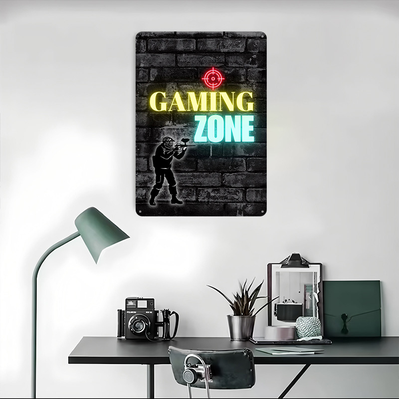 Gaming Zone Neon Metal Poster  - Retro Gaming Zone review and price