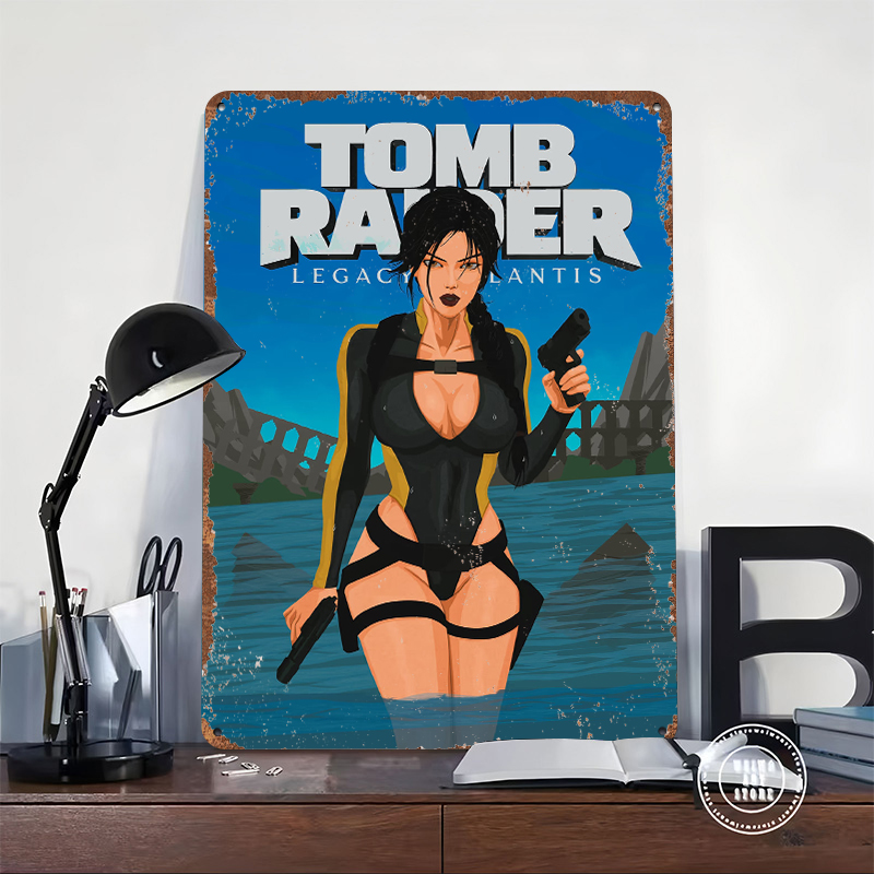 Tomb Raider Legacy of Atlantis - Retro Poster Gaming review and price