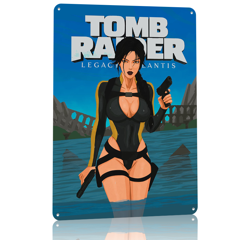 Tomb Raider Legacy of Atlantis - Retro Poster Gaming review and price